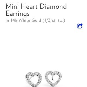 COPY - Blue Nile Mini Heart Diamond Earrings